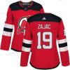 Adidas New Jersey Devils #19 Travis Zajac Punainen Kotiottelu Aito Ommeltu NHL Paita – Naisten