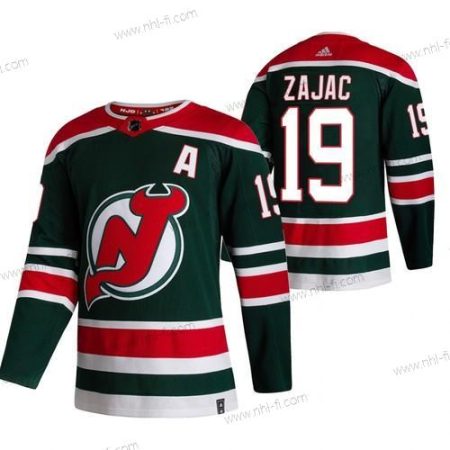 Adidas New Jersey Devils #19 Travis Zajac Vihreä 2020-21 Käänteinen Retro Vaihtopaita NHL Paita – Miesten