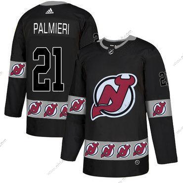 Adidas New Jersey Devils #21 Kyle Palmieri Musta Maajoukkue Logos Paita – Miesten