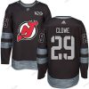 Adidas New Jersey Devils #29 Ryane Clowe Musta 1917-2017 100th Vuosipäivä Ommeltu NHL Paita – Miesten