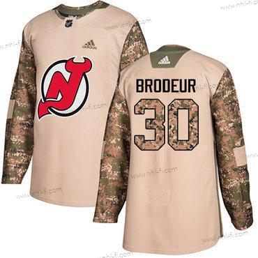 Adidas New Jersey Devils #30 Martin Brodeur Maastokuvio Aito 2017 Veterans Day Ommeltu NHL Paita – Miesten