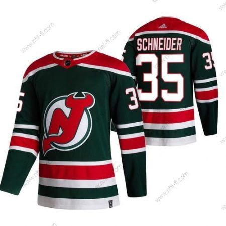 Adidas New Jersey Devils #35 Corey Schneider Vihreä 2020-21 Käänteinen Retro Vaihtopaita NHL Paita – Miesten