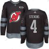 Adidas New Jersey Devils #4 Scott Stevens Musta 1917-2017 100th Vuosipäivä Ommeltu NHL Paita – Miesten