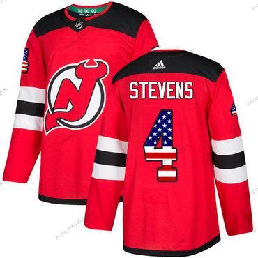 Adidas New Jersey Devils #4 Scott Stevens Punainen Kotiottelu Aito USA Flag Ommeltu NHL Paita – Miesten