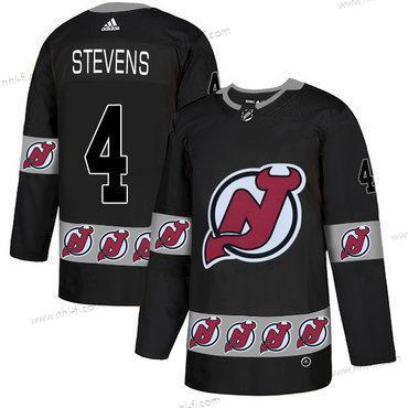 Adidas New Jersey Devils #4 Soctt Stevens Musta Maajoukkue Logos Paita – Miesten