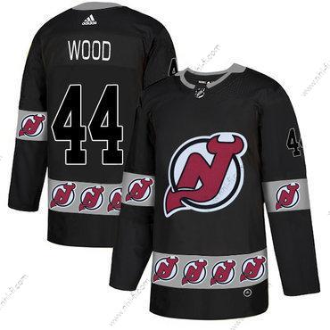 Adidas New Jersey Devils #44 Miles Wood Musta Maajoukkue Logos Paita – Miesten