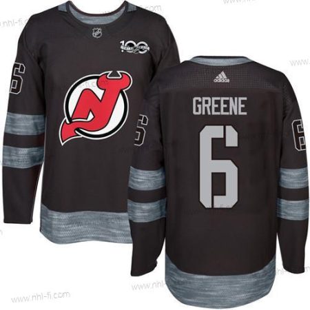 Adidas New Jersey Devils #6 Andy Vihreäe Musta 1917-2017 100th Vuosipäivä Ommeltu NHL Paita – Miesten