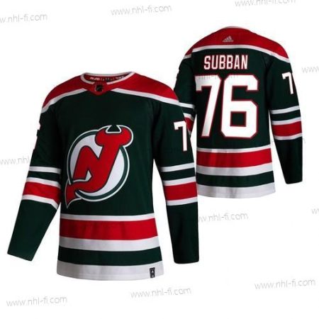 Adidas New Jersey Devils #76 P.K. Subban Vihreä 2020-21 Käänteinen Retro Vaihtopaita NHL Paita – Miesten