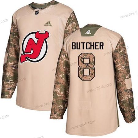 Adidas New Jersey Devils #8 Will Butcher Maastokuvio Aito 2017 Veterans Day Ommeltu NHL Paita – Miesten