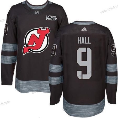 Adidas New Jersey Devils #9 Taylor Hall Musta 1917-2017 100th Vuosipäivä Ommeltu NHL Paita – Miesten