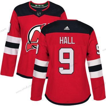 Adidas New Jersey Devils #9 Taylor Hall Punainen Kotiottelu Aito Ommeltu NHL Paita – Naisten