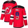 Adidas New Jersey Devils #9 Taylor Hall Punainen Kotiottelu Aito USA Flag Ommeltu NHL Paita – Miesten