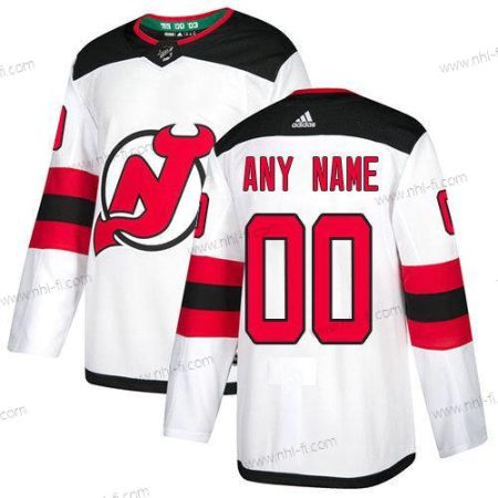 Adidas New Jersey Devils Räätälöidyt Valkoinen Kotiottelu Aito Ommeltu 2017-2018 NHL Paita – Miesten