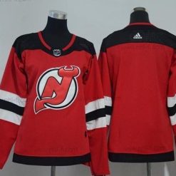 Adidas New Jersey Devils Tyhjä Punainen Kotiottelu Aito Ommeltu NHL Paita – Naisten