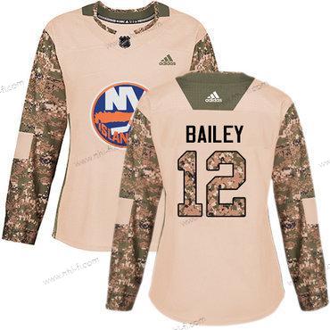 Adidas New York Islanders #12 Josh Bailey Maastokuvio Aito 2017 Veterans Day Ommeltu NHL Paita – Naisten