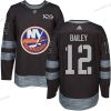 Adidas New York Islanders #12 Josh Bailey Musta 1917-2017 100th Vuosipäivä Ommeltu NHL Paita – Miesten