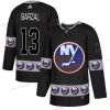 Adidas New York Islanders #13 Mathew Barzal Musta Maajoukkue Logos Paita – Miesten