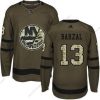 Adidas New York Islanders #13 Mathew Barzal Vihreä Salute to Service Ommeltu NHL Paita – Miesten