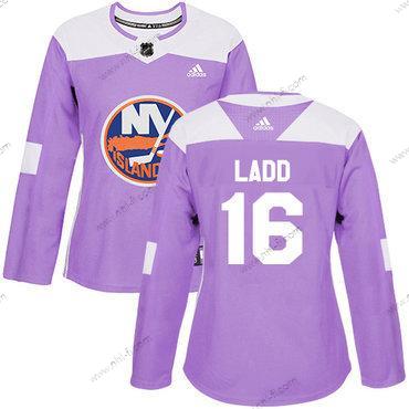 Adidas New York Islanders #16 Andrew Ladd Violetti Aito Taistelee syöpää vastaan Ommeltu NHL Paita – Naisten