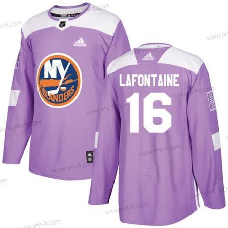 Adidas New York Islanders #16 Pat Lafontaine Violetti Aito Taistelee syöpää vastaan Ommeltu NHL Paita – Miesten