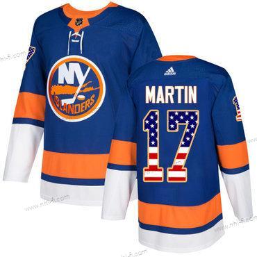 Adidas New York Islanders #17 Matt Martin Royal Sininen Kotiottelu Aito USA Flag Ommeltu NHL Paita – Miesten