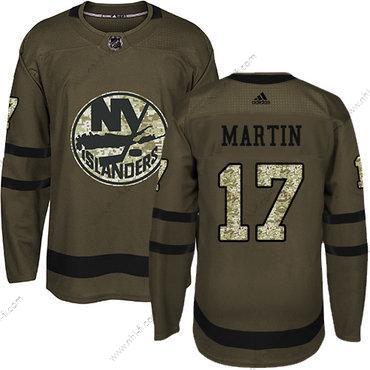 Adidas New York Islanders #17 Matt Martin Vihreä Salute to Service Ommeltu NHL Paita – Miesten