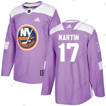 Adidas New York Islanders #17 Matt Martin Violetti Aito Taistelee syöpää vastaan Ommeltu NHL Paita – Miesten