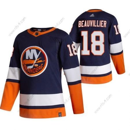 Adidas New York Islanders #18 Anthony Beauvillier Laivastonsininen Sininen 2020-21 Käänteinen Retro Vaihtopaita NHL Paita – Miesten