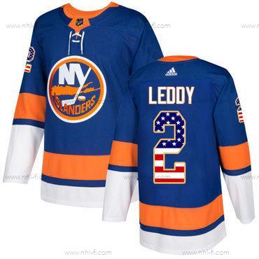 Adidas New York Islanders #2 Nick Leddy Royal Sininen Kotiottelu Aito USA Flag Ommeltu NHL Paita – Miesten