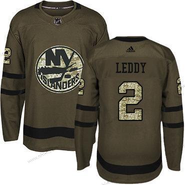 Adidas New York Islanders #2 Nick Leddy Vihreä Salute to Service Ommeltu NHL Paita – Miesten