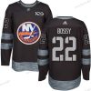 Adidas New York Islanders #22 Mike Bossy Musta 1917-2017 100th Vuosipäivä Ommeltu NHL Paita – Miesten