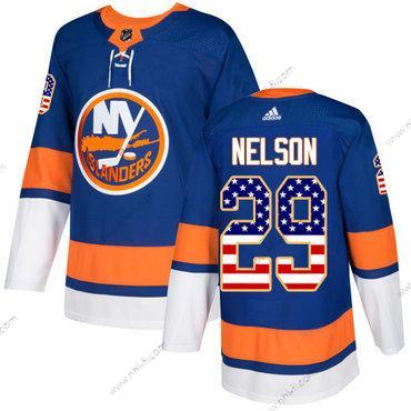 Adidas New York Islanders #29 Brock Nelson Royal Sininen Kotiottelu Aito USA Flag Ommeltu NHL Paita – Miesten