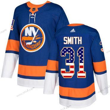 Adidas New York Islanders #31 Billy Smith Royal Sininen Kotiottelu Aito USA Flag Ommeltu NHL Paita – Miesten