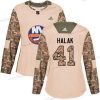 Adidas New York Islanders #41 Jaroslav Halak Maastokuvio Aito 2017 Veterans Day Ommeltu NHL Paita – Naisten