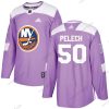 Adidas New York Islanders #50 Adam Pelech Violetti Aito Taistelee syöpää vastaan Ommeltu NHL Paita – Miesten