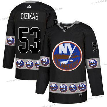 Adidas New York Islanders #53 Casey Cizikas Musta Maajoukkue Logos Paita – Miesten