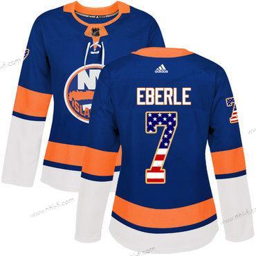 Adidas New York Islanders #7 Jordan Eberle Royal Sininen Kotiottelu Aito USA Flag Ommeltu NHL Paita – Naisten