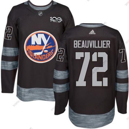 Adidas New York Islanders #72 Anthony Beauvillier Musta 1917-2017 100th Vuosipäivä Ommeltu NHL Paita – Miesten