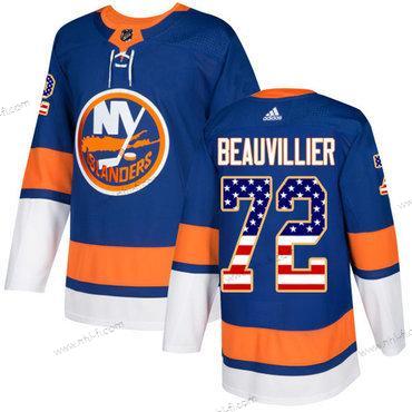 Adidas New York Islanders #72 Anthony Beauvillier Royal Sininen Kotiottelu Aito USA Flag Ommeltu NHL Paita – Miesten