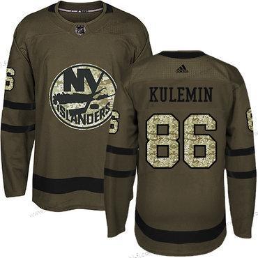 Adidas New York Islanders #86 Nikolay Kulemin Vihreä Salute to Service Ommeltu NHL Paita – Miesten