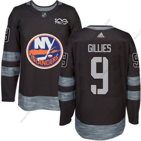 Adidas New York Islanders #9 Clark Gillies Musta 1917-2017 100th Vuosipäivä Ommeltu NHL Paita – Miesten