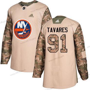 Adidas New York Islanders #91 John Tavares Maastokuvio Aito 2017 Veterans Day Ommeltu NHL Paita – Miesten