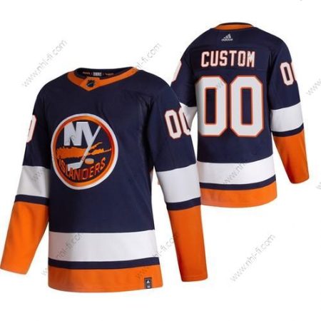 Adidas New York Islanders Räätälöidyt Laivastonsininen Sininen 2020-21 Käänteinen Retro Vaihtopaita NHL Paita – Miesten