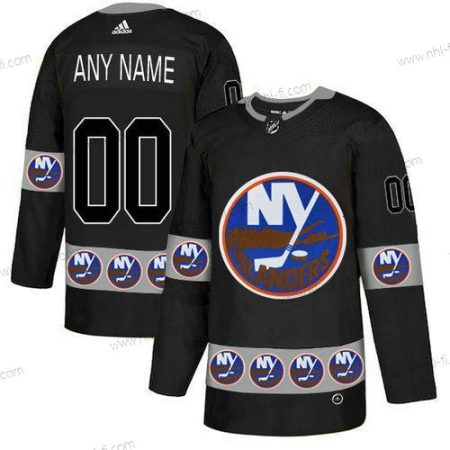 Adidas New York Islanders Räätälöidyt Musta Maajoukkue Logos Paita – Miesten