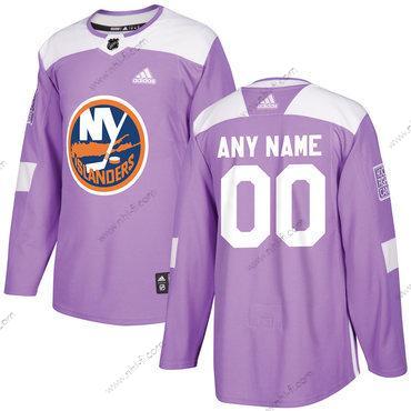 Adidas New York Islanders Räätälöidyt Violetti Pinkki Jääkiekko Taistelee syöpää vastaan Harjoitus Paita – Miesten