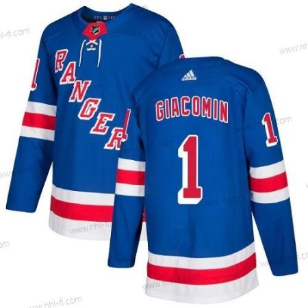 Adidas New York Rangers #1 Eddie Giacomin Royal Sininen Kotiottelu Aito Ommeltu NHL Paita – Miesten