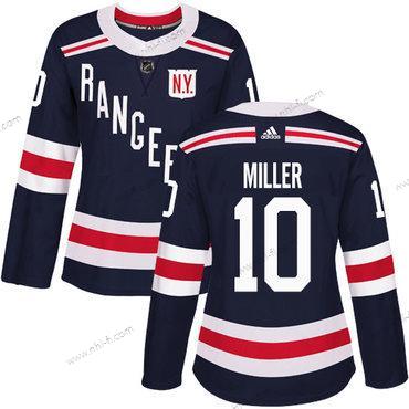 Adidas New York Rangers #10 J.T. Miller Laivastonsininen Sininen Aito 2018 Talvi Klassinen Ommeltu NHL Paita – Naisten