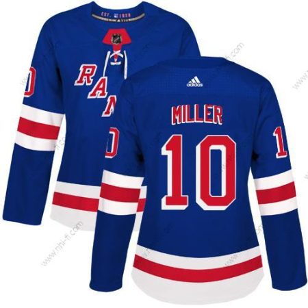 Adidas New York Rangers #10 J.T. Miller Royal Sininen Kotiottelu Aito Ommeltu NHL Paita – Naisten