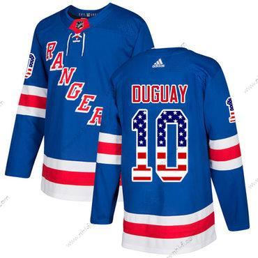 Adidas New York Rangers #10 Ron Duguay Royal Sininen Kotiottelu Aito USA Flag Ommeltu NHL Paita – Miesten