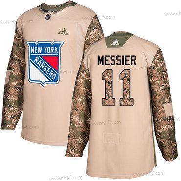 Adidas New York Rangers #11 Mark Messier Maastokuvio Aito 2017 Veterans Day Ommeltu NHL Paita – Miesten